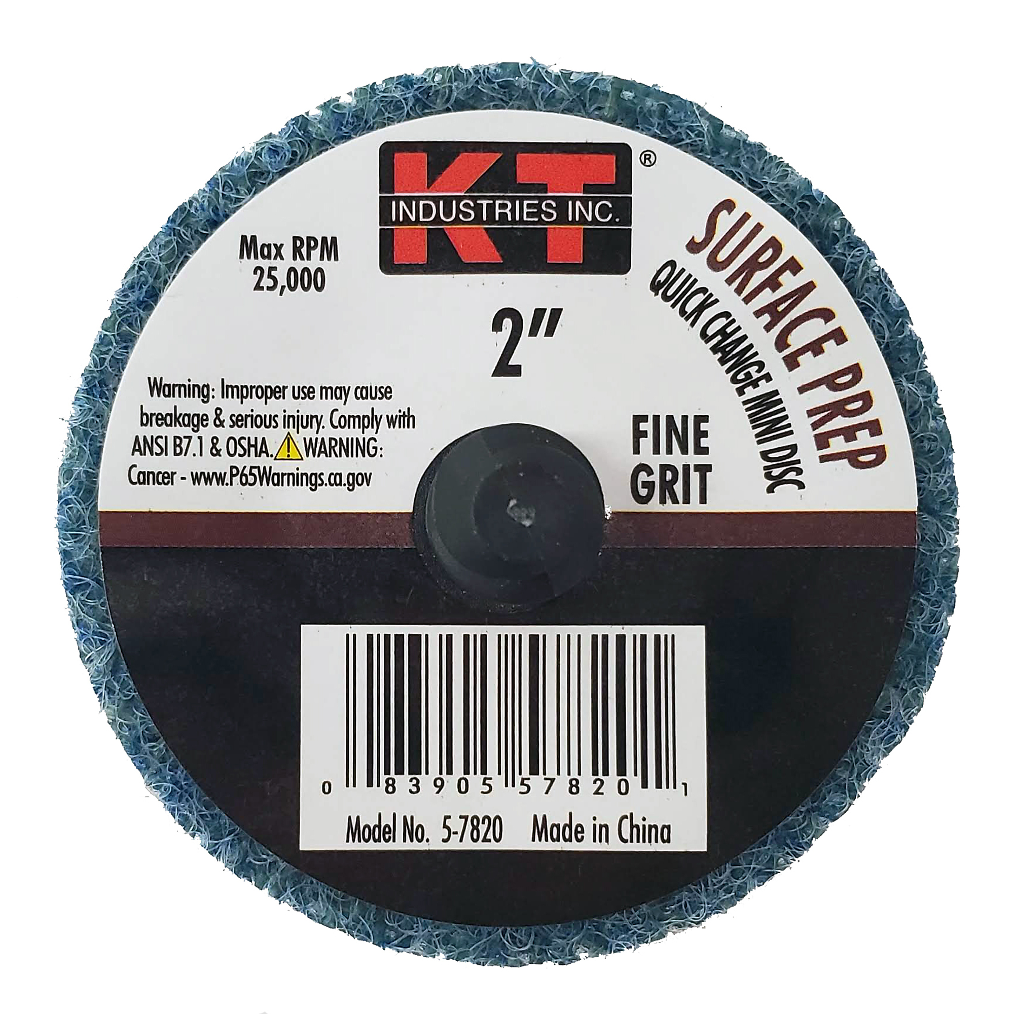 K-T Industries Mini Surface Prep Discs — 2in., Fine Grit, 5 Pcs, Model# 5-7820